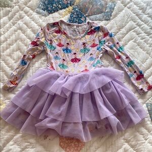 Posh Peanut 3T ballerina winter Kids' Purple Tutu Dress